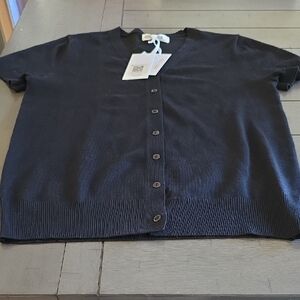 Grace Karin Black Button-Up Cardigan
